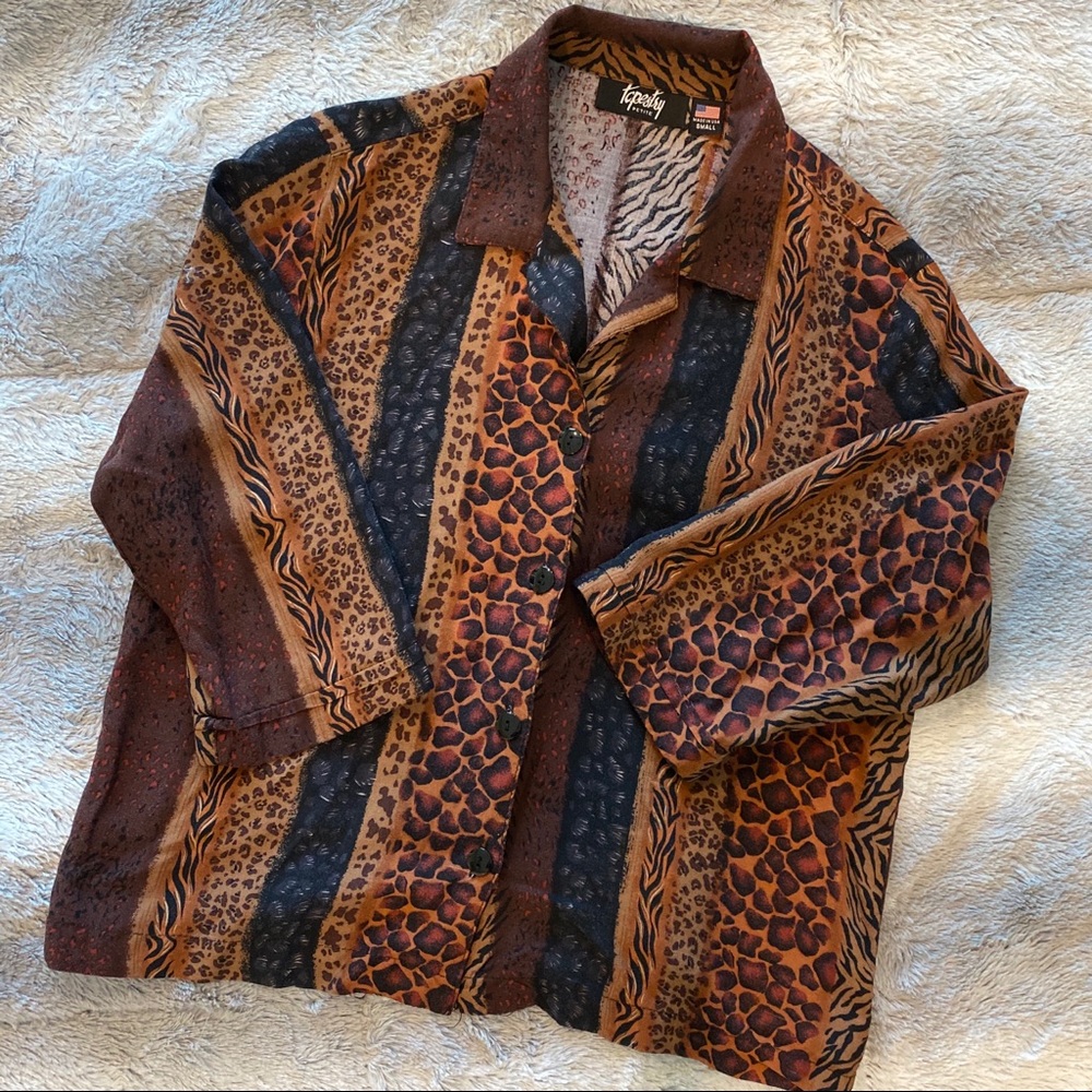 Animal Print Button Down Shirt